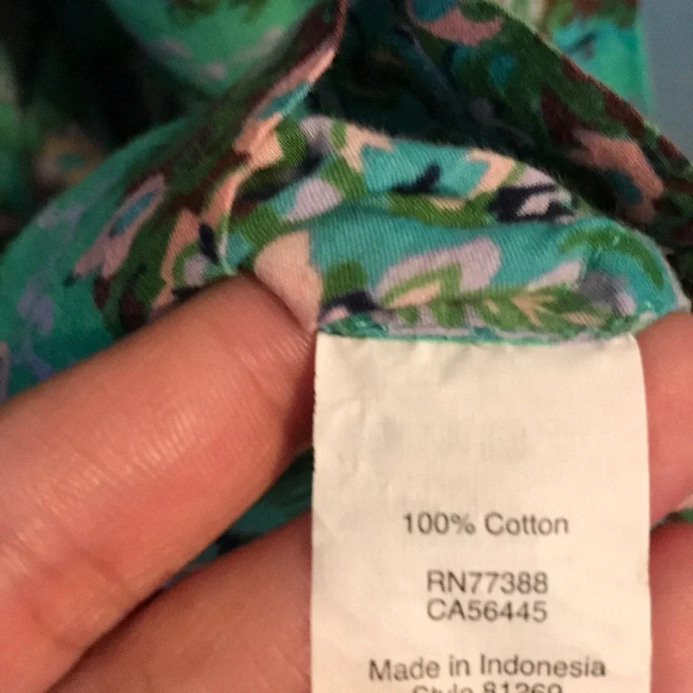J. Crew Mint Green Flora Print Long Sleeve Tunic - Picture 6 of 6